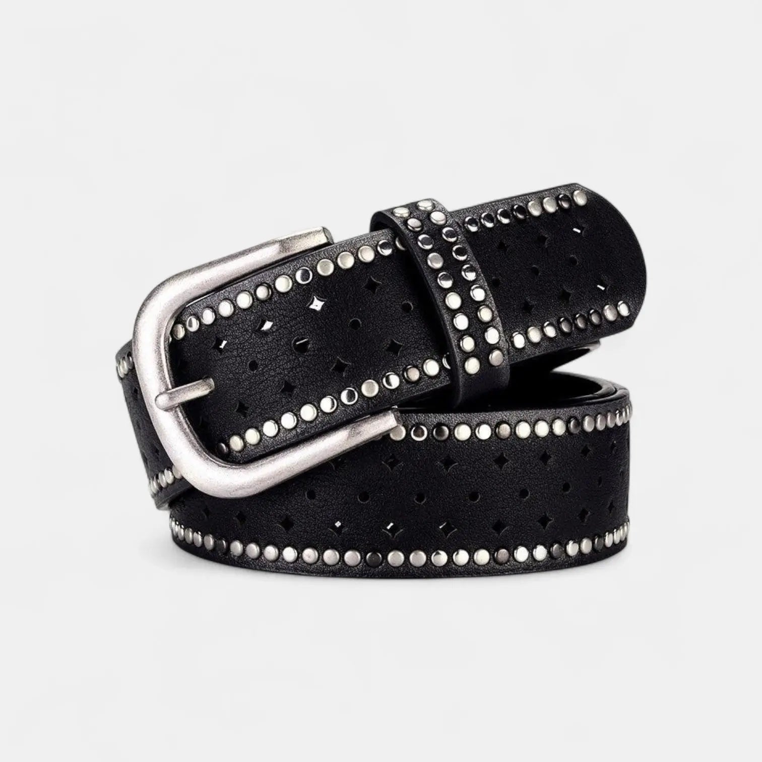 Ceinture Cuir Cloutée Ajourée Femme Boucle Ardillon | Cluvex La Maison de la Ceinture