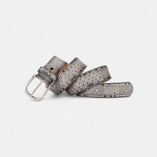 Ceinture Cuir Cloutée Ajourée Femme Boucle Ardillon | Cluvex La Maison de la Ceinture