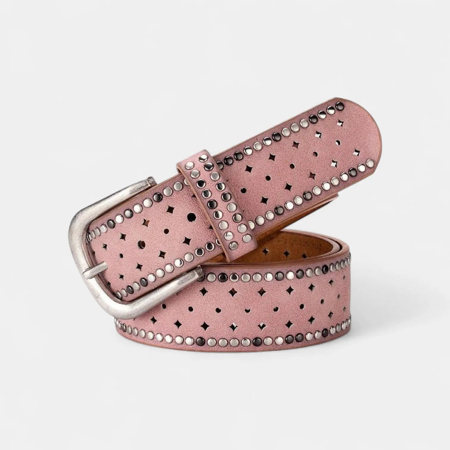 Ceinture Cuir Cloutée Ajourée Femme Boucle Ardillon | Cluvex La Maison de la Ceinture