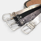 Ceinture Simili Cuir Femme Cloutée Boucle Arrondie | Vernasi