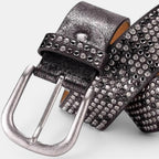 Ceinture Simili Cuir Femme Cloutée Boucle Arrondie | Vernasi