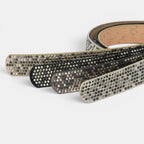 Ceinture Simili Cuir Femme Cloutée Boucle Arrondie | Vernasi
