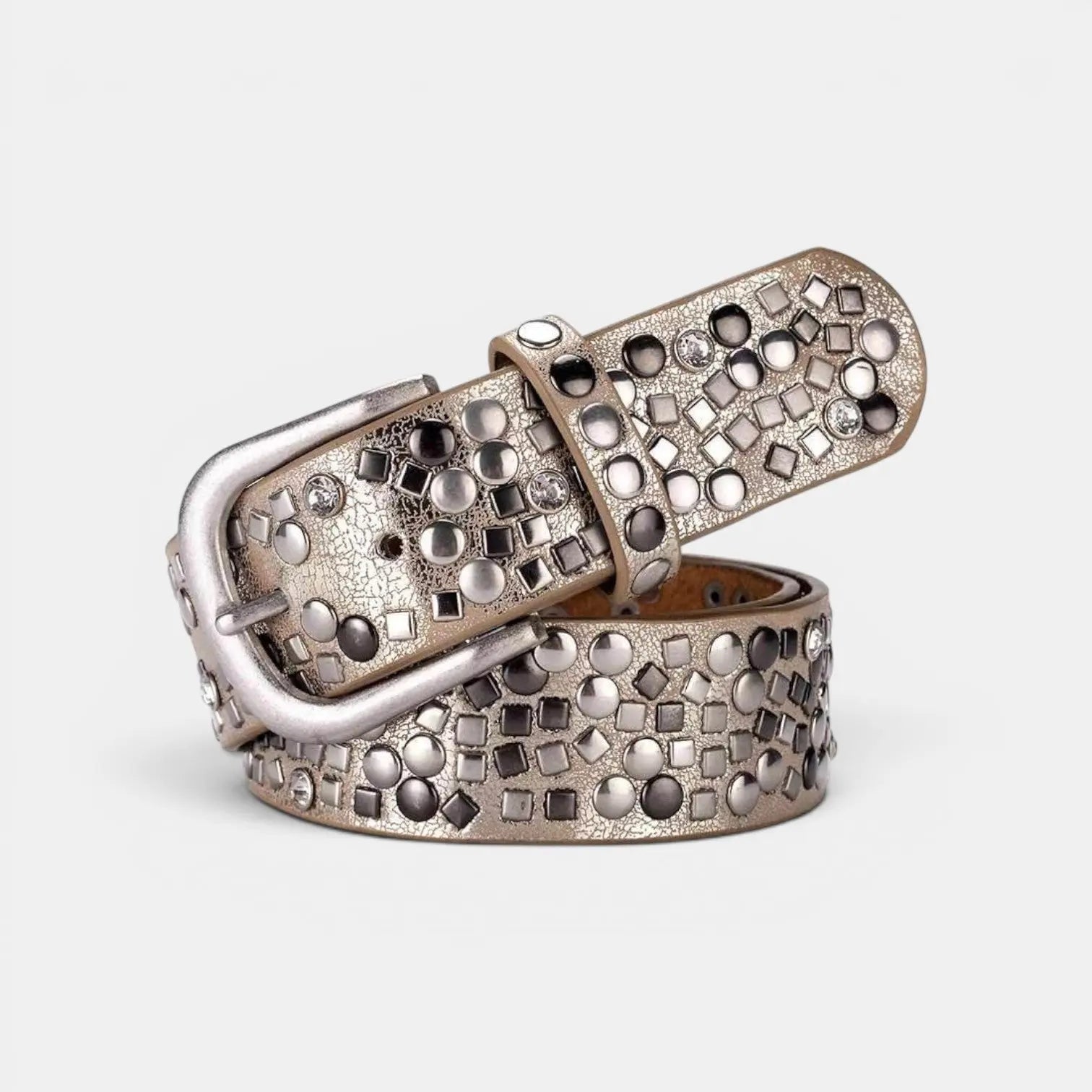 Ceinture Simili Vegan Femme Cloutée Rivets Boucle Ardillon | Clorvex La Maison de la Ceinture
