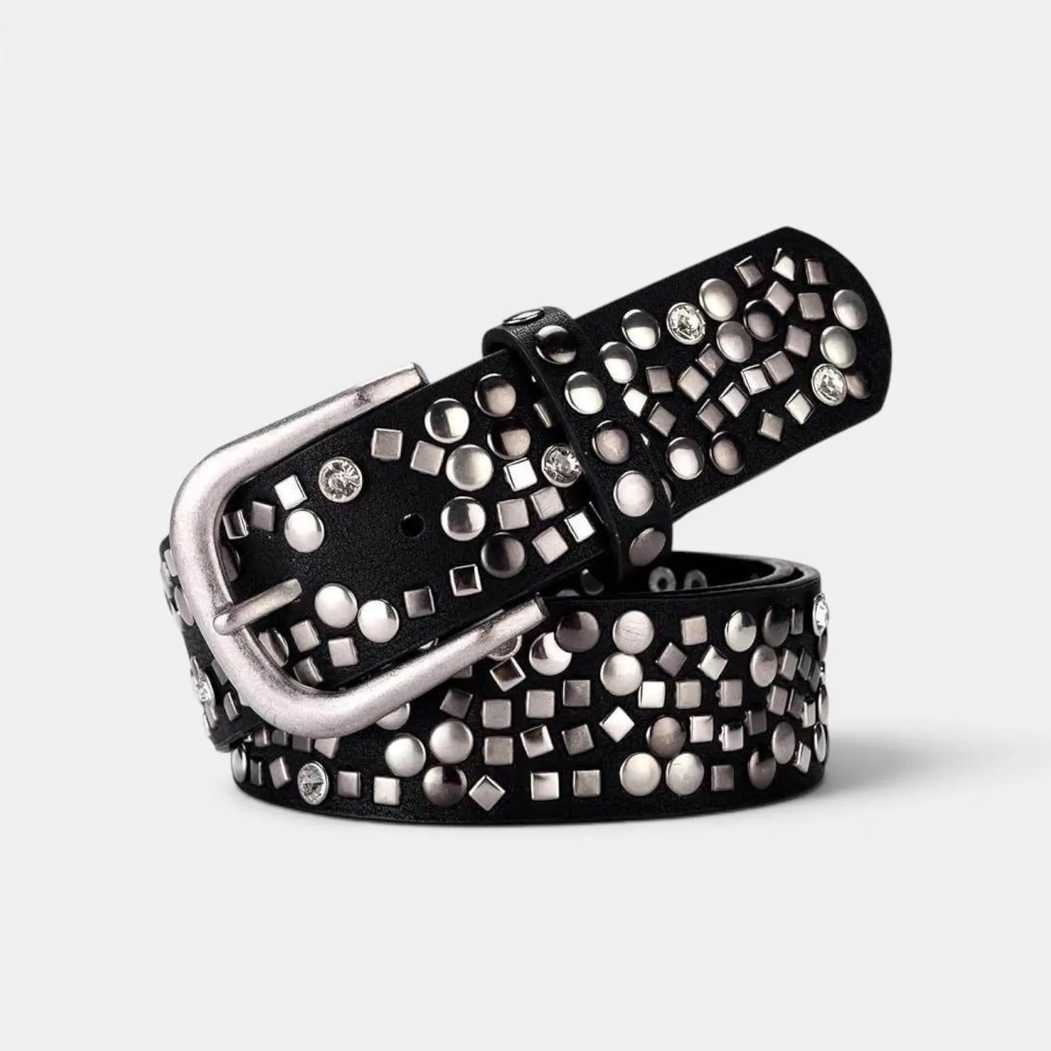 Ceinture Simili Vegan Femme Cloutée Rivets Boucle Ardillon | Clorvex La Maison de la Ceinture