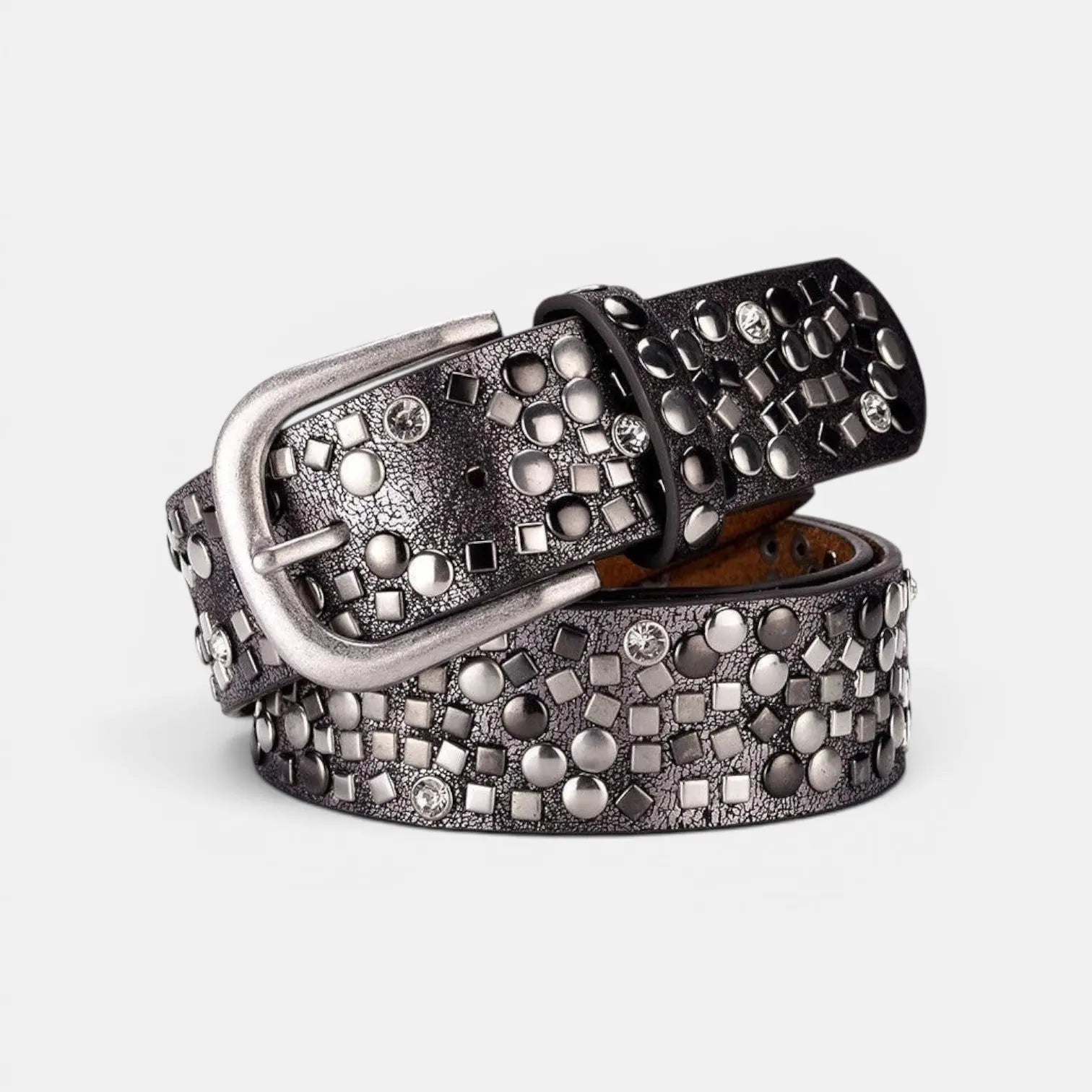 Ceinture Simili Vegan Femme Cloutée Rivets Boucle Ardillon | Clorvex La Maison de la Ceinture