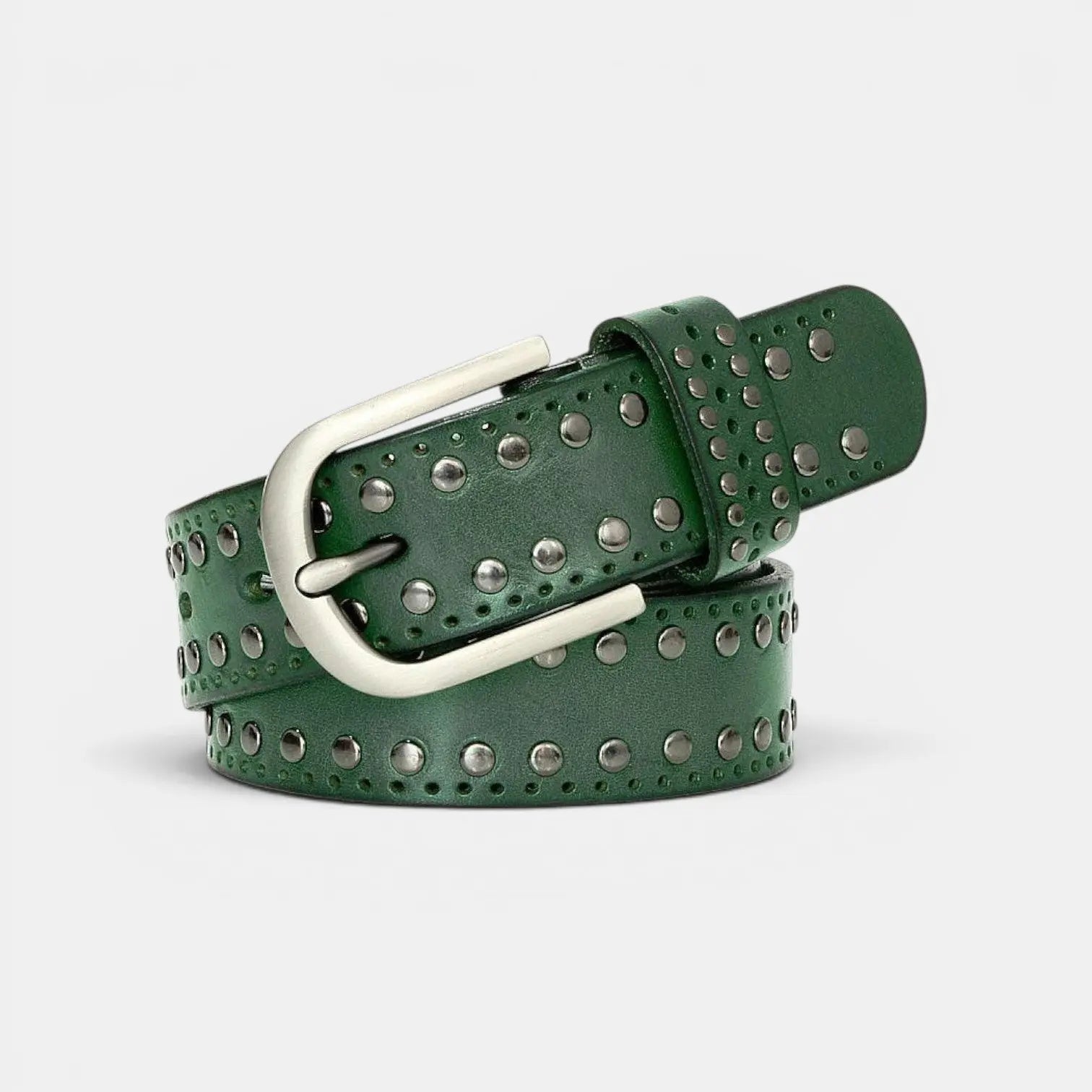 Ceinture Cuir Cloutée Perforée Femme Boucle Ardillon | Talvix La Maison de la Ceinture