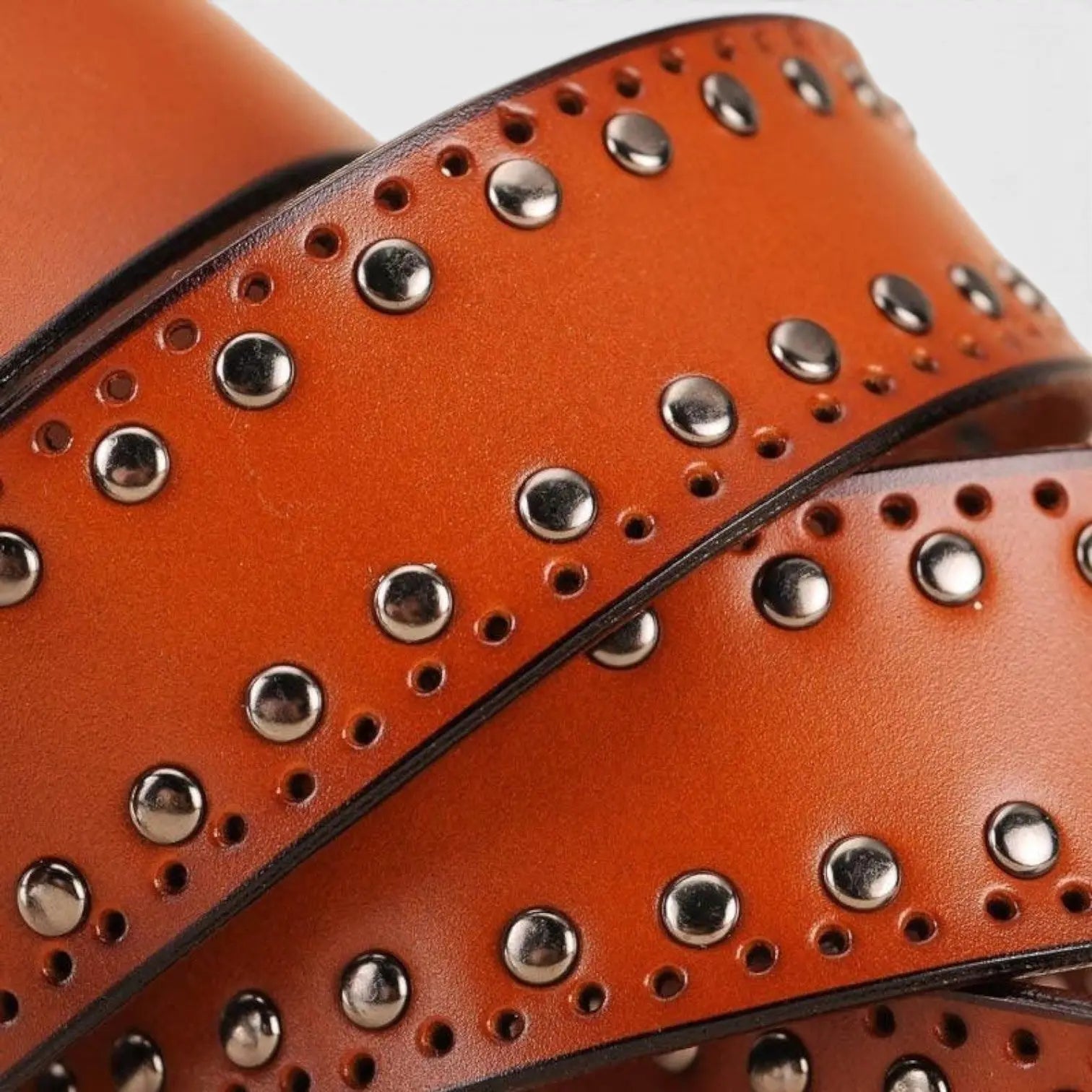 Ceinture Cuir Cloutée Perforée Femme Boucle Ardillon | Talvix La Maison de la Ceinture