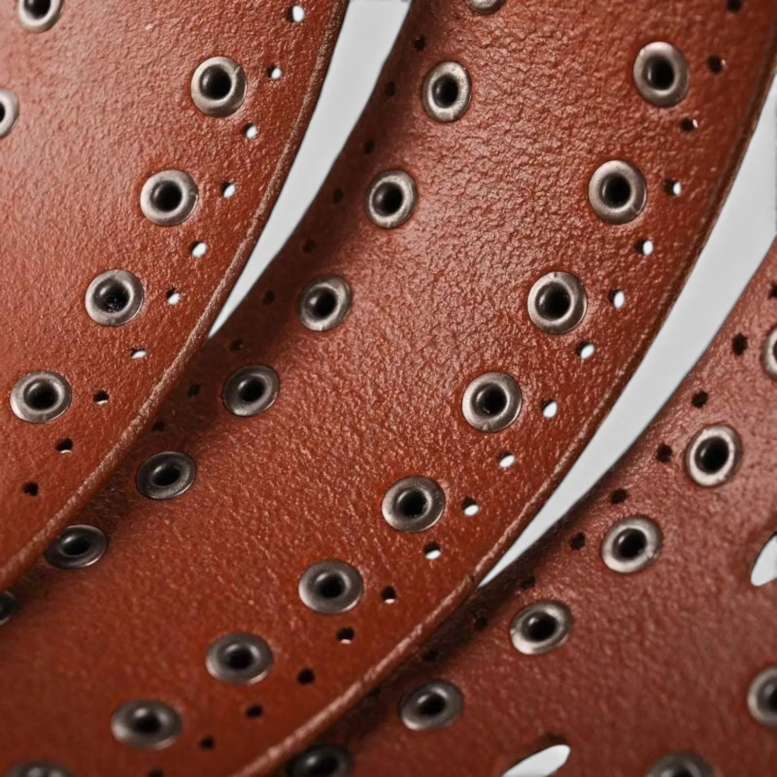 Ceinture Cuir Cloutée Perforée Femme Boucle Ardillon | Talvix La Maison de la Ceinture