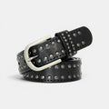 Ceinture Cuir Cloutée Perforée Femme Boucle Ardillon | Talvix La Maison de la Ceinture