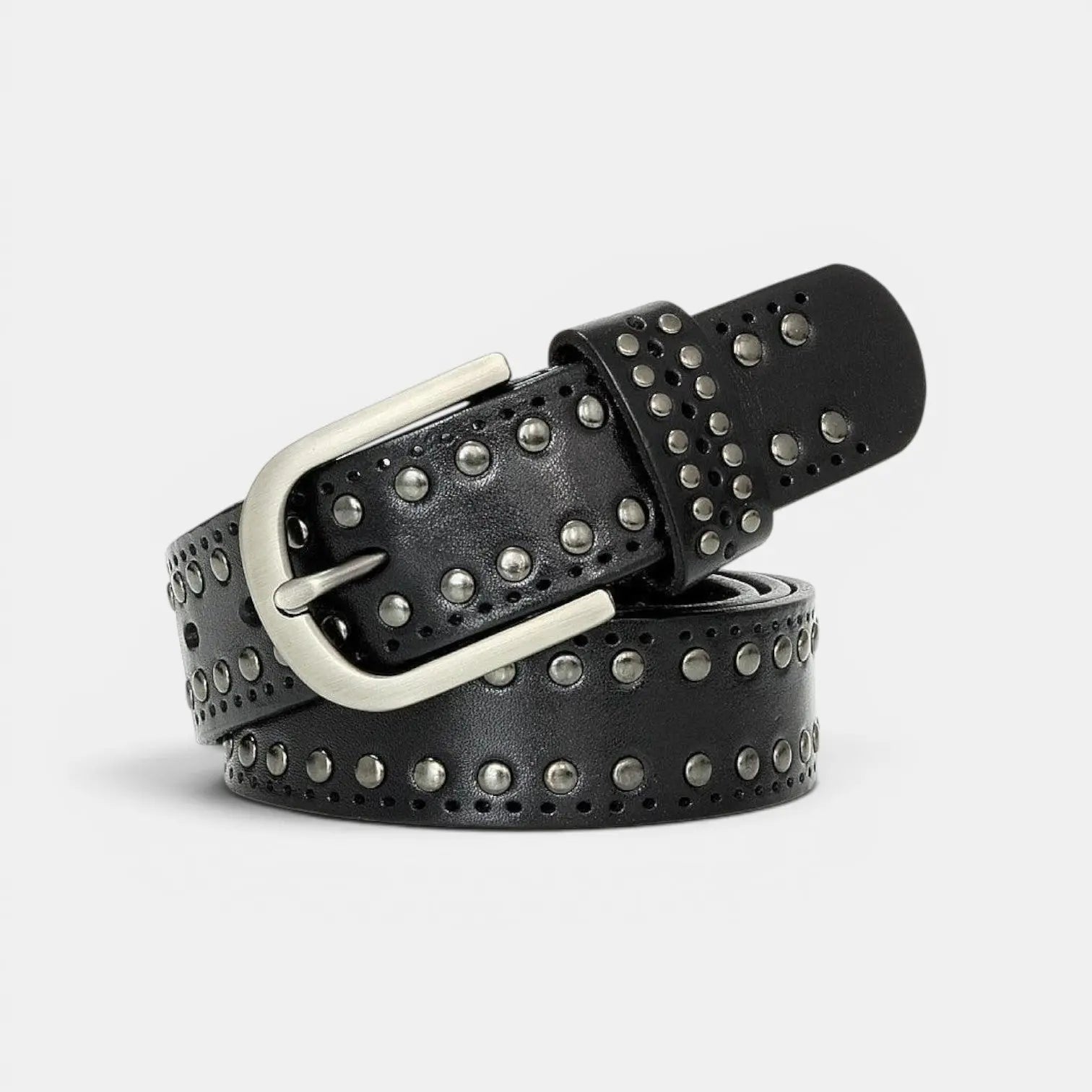Ceinture Cuir Cloutée Perforée Femme Boucle Ardillon | Talvix La Maison de la Ceinture