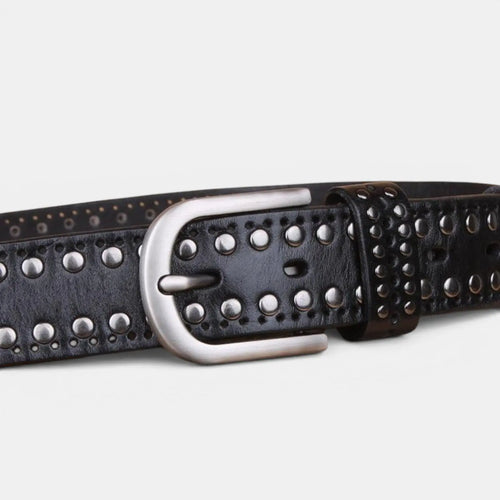 Ceinture Cuir Cloutée Perforée Femme Boucle Ardillon | Talvix La Maison de la Ceinture