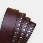 Ceinture Cuir Cloutée Perforée Femme Boucle Ardillon | Talvix La Maison de la Ceinture
