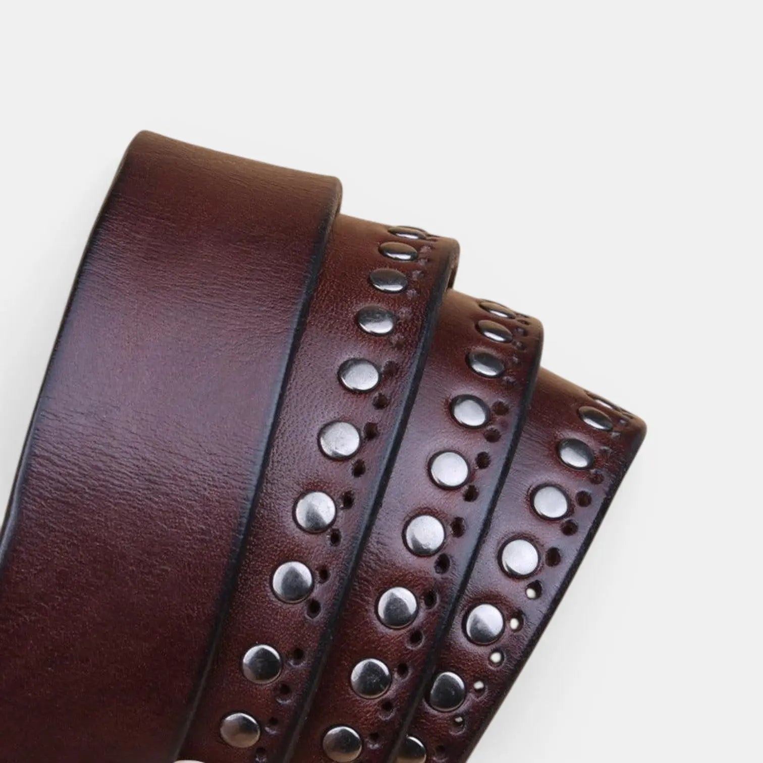 Ceinture Cuir Cloutée Perforée Femme Boucle Ardillon | Talvix La Maison de la Ceinture