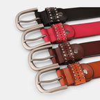 Ceinture Cuir Cloutée Perforée Femme Boucle Ardillon | Talvix La Maison de la Ceinture