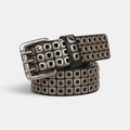 Ceinture Cloutée Cuir Rivets Boucle Triple Ardillon Mixte | Rivex La Maison de la Ceinture