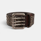 Ceinture Cloutée Cuir Rivets Boucle Triple Ardillon Mixte | Rivex La Maison de la Ceinture