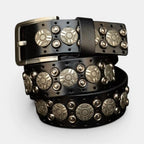 Ceinture Cloutée Cuir Homme Rivets Décorés Boucle Ardillon | Rikvox La Maison de la Ceinture