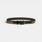 Ceinture Cuir Cloutée Boucle Ardillon Homme Noire | Vorkane