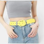 Ceinture Simili Vegan Femme Boucle Carrée Colorée | Teivox La Maison de la Ceinture