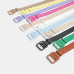 Ceinture Simili Vegan Femme Boucle Carrée Colorée | Teivox La Maison de la Ceinture