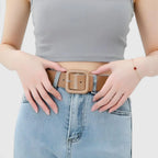 Ceinture Simili Vegan Femme Boucle Carrée Colorée | Teivox La Maison de la Ceinture