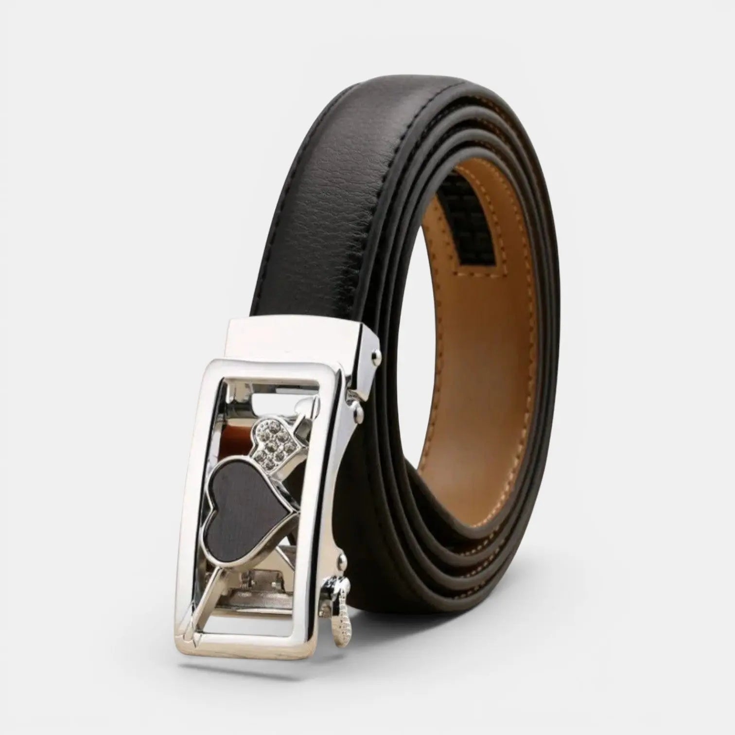 Ceinture Automatique Cuir Femme Boucle Décorative Strass | Zelvex La Maison de la Ceinture