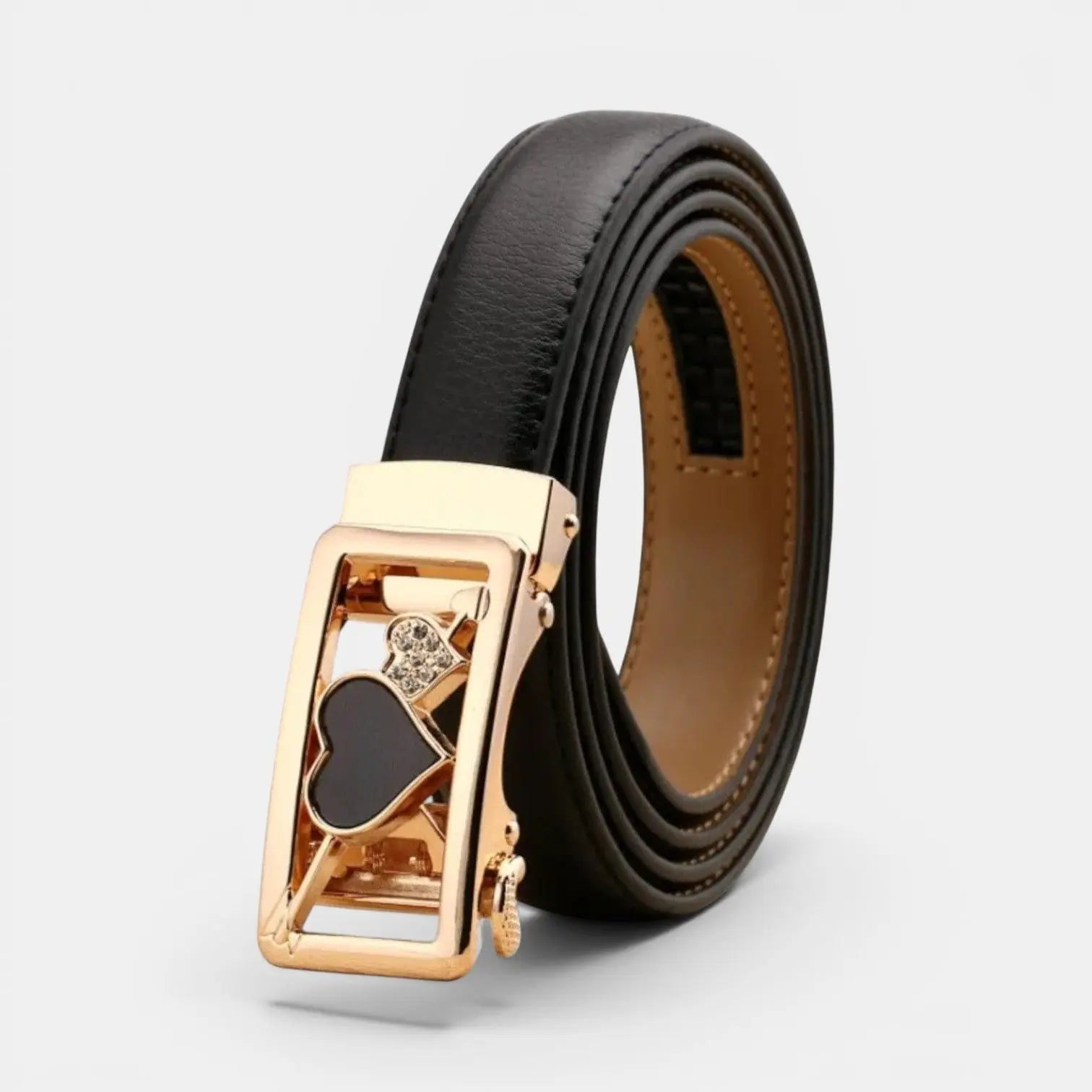 Ceinture Automatique Cuir Femme Boucle Décorative Strass | Zelvex La Maison de la Ceinture