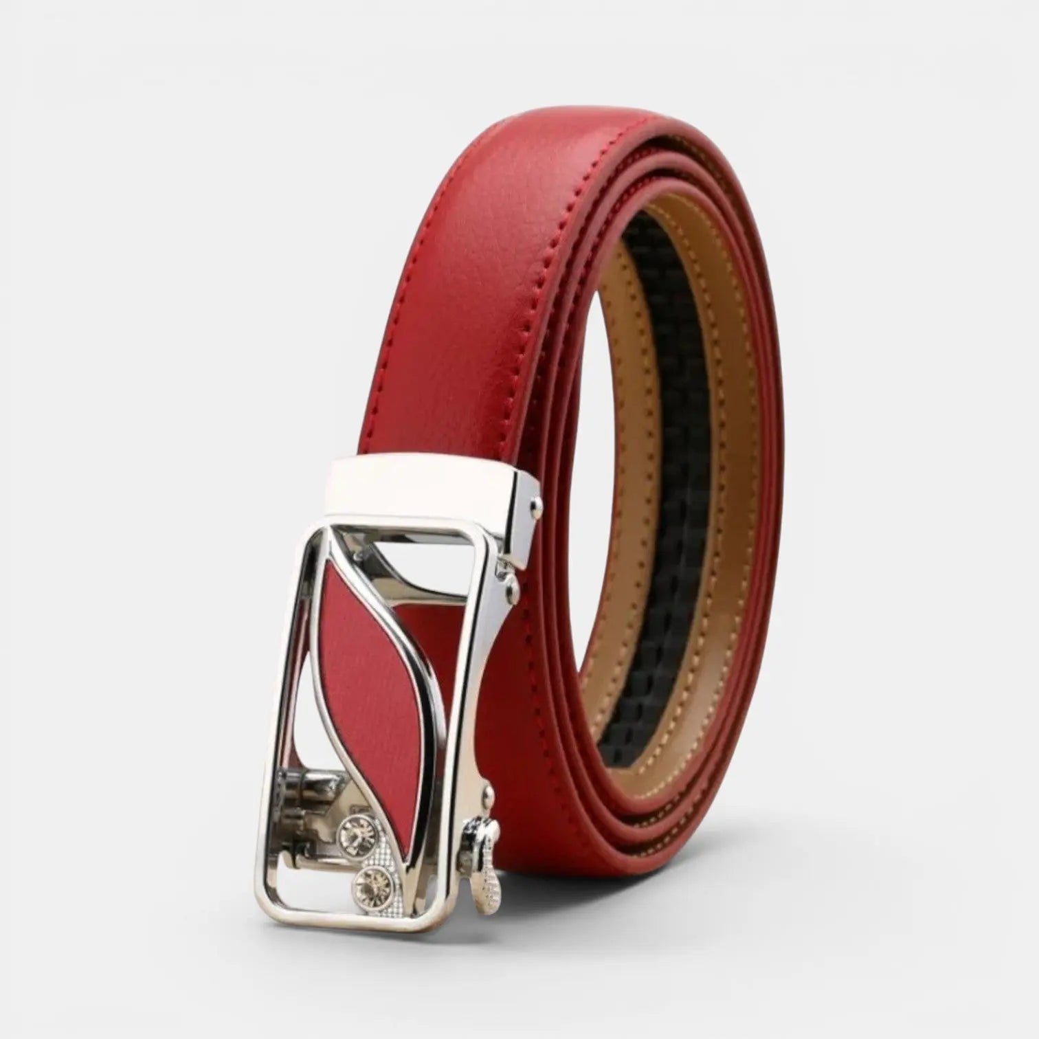 Ceinture Automatique Cuir Femme Boucle Décorative Strass | Zelvex La Maison de la Ceinture