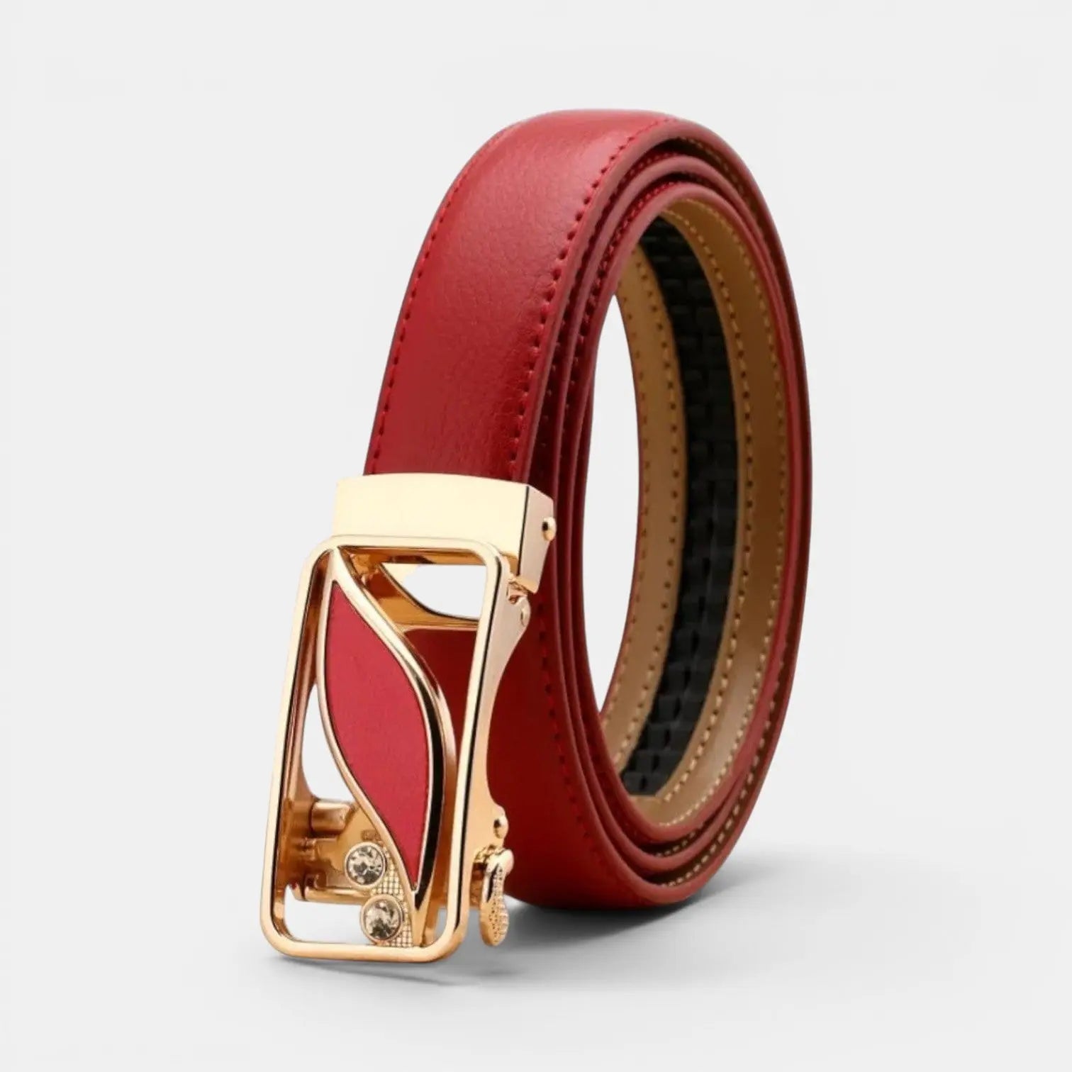 Ceinture Automatique Cuir Femme Boucle Décorative Strass | Zelvex La Maison de la Ceinture