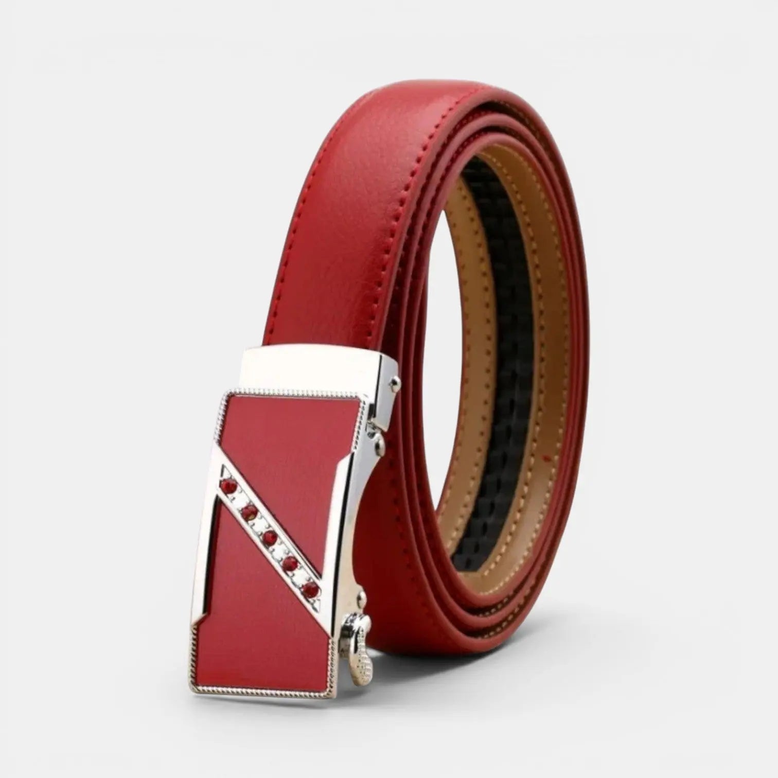 Ceinture Automatique Cuir Femme Boucle Décorative Strass | Zelvex La Maison de la Ceinture