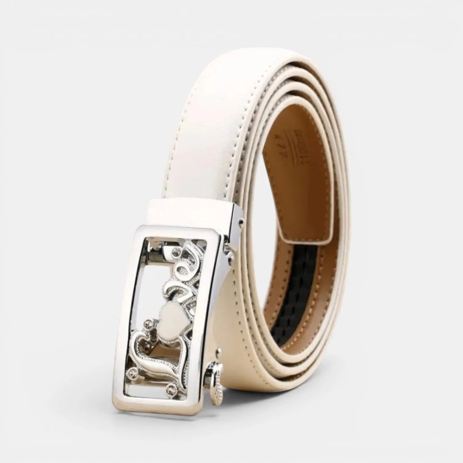 Ceinture Automatique Cuir Femme Boucle Décorative Strass | Zelvex La Maison de la Ceinture