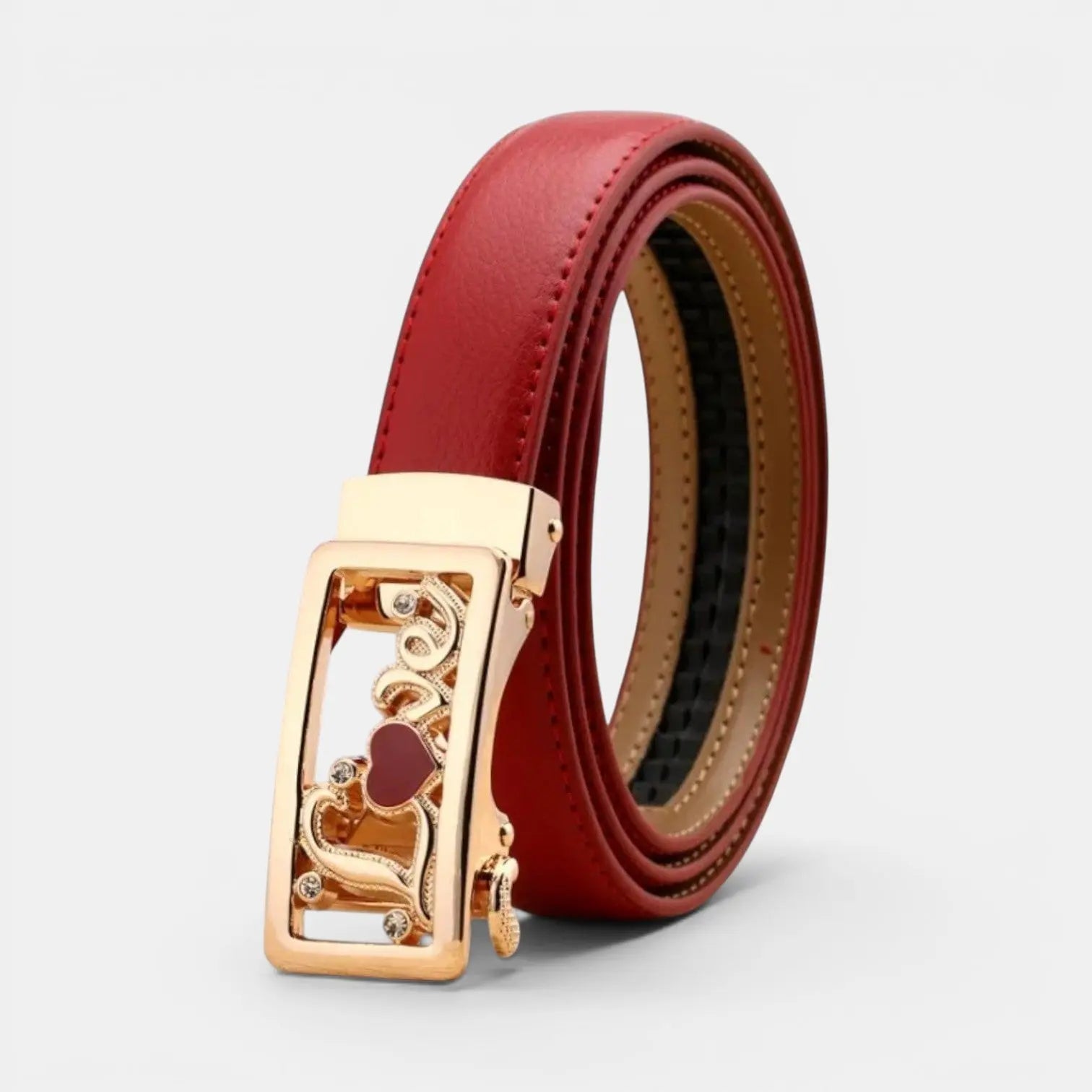 Ceinture Automatique Cuir Femme Boucle Décorative Strass | Zelvex La Maison de la Ceinture
