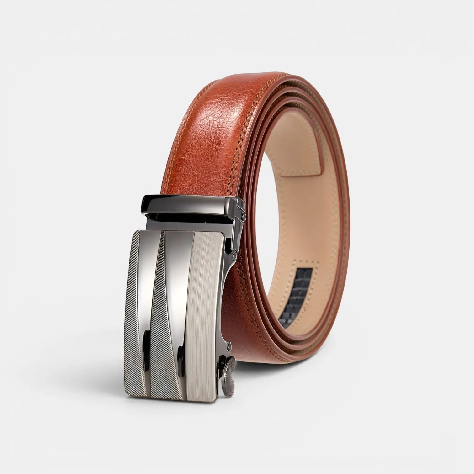 Ceinture Formelle Cuir Vieilli Boucle Automatique Homme | Strivar La Maison de la Ceinture