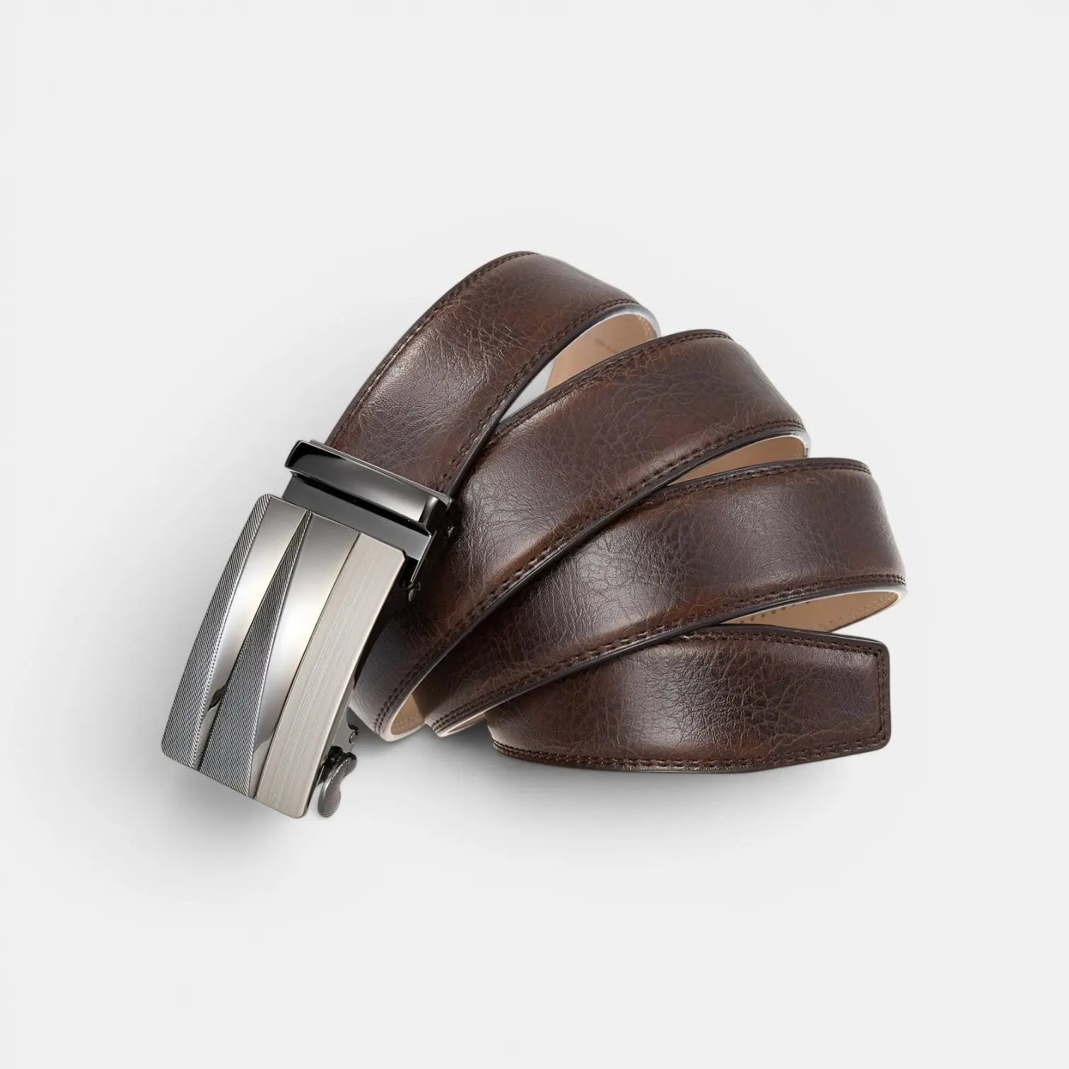 Ceinture Formelle Cuir Vieilli Boucle Automatique Homme | Strivar La Maison de la Ceinture