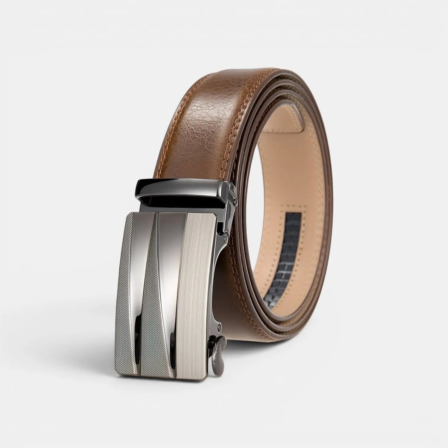 Ceinture Formelle Cuir Vieilli Boucle Automatique Homme | Strivar La Maison de la Ceinture