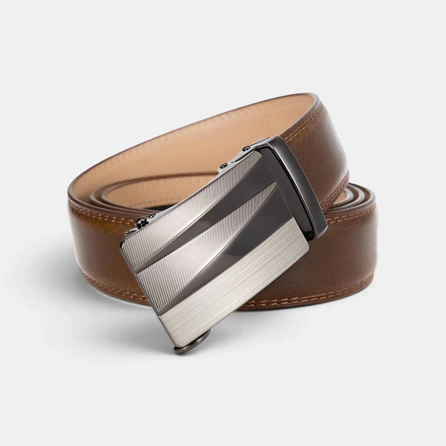 Ceinture Formelle Cuir Vieilli Boucle Automatique Homme | Strivar La Maison de la Ceinture