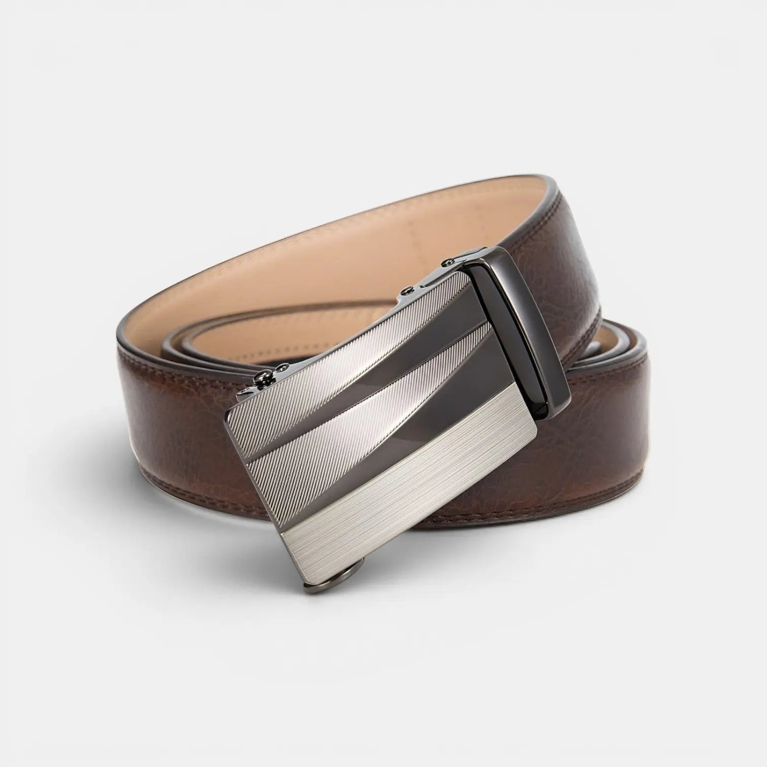 Ceinture Formelle Cuir Vieilli Boucle Automatique Homme | Strivar La Maison de la Ceinture