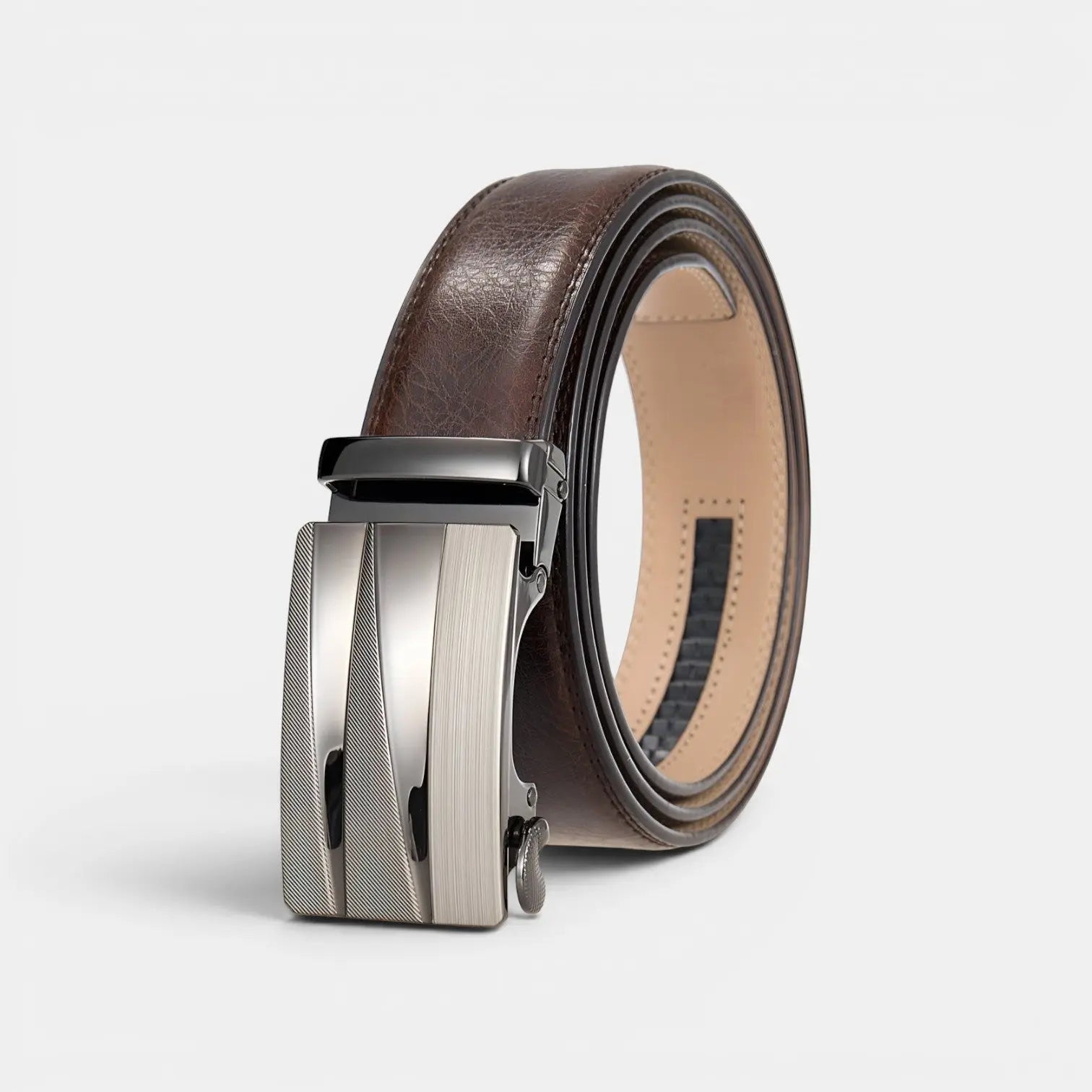 Ceinture Formelle Cuir Vieilli Boucle Automatique Homme | Strivar La Maison de la Ceinture