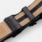 Ceinture Cuir Homme Costume Boucle Automatique Noire | Folvex La Maison de la Ceinture