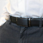 Ceinture Cuir Formelle Homme Boucle Automatique Noire | Forme La Maison de la Ceinture