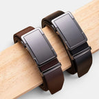 Ceinture Cuir Pleine Fleur Homme Boucle Automatique | Vantrel La Maison de la Ceinture