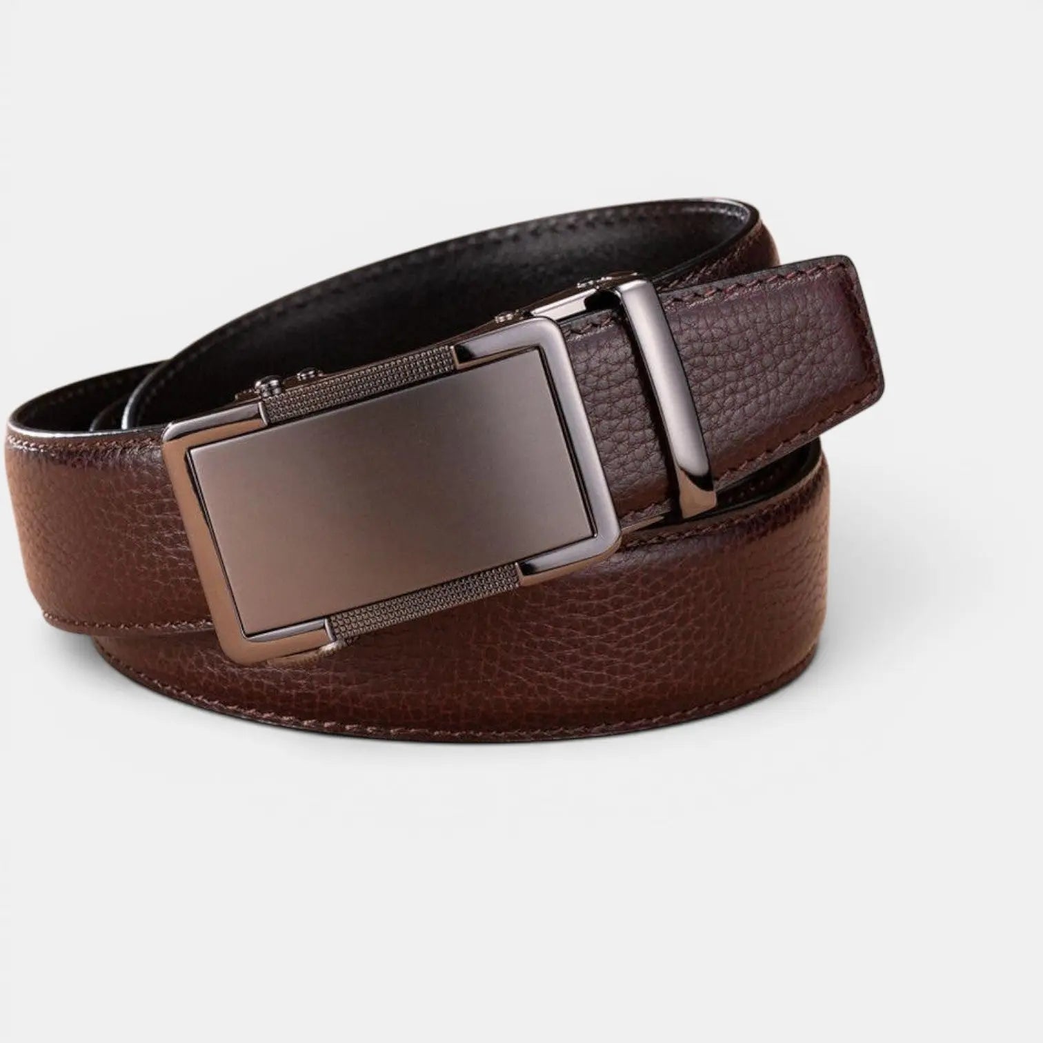 Ceinture Cuir Pleine Fleur Homme Boucle Automatique | Vantrel La Maison de la Ceinture