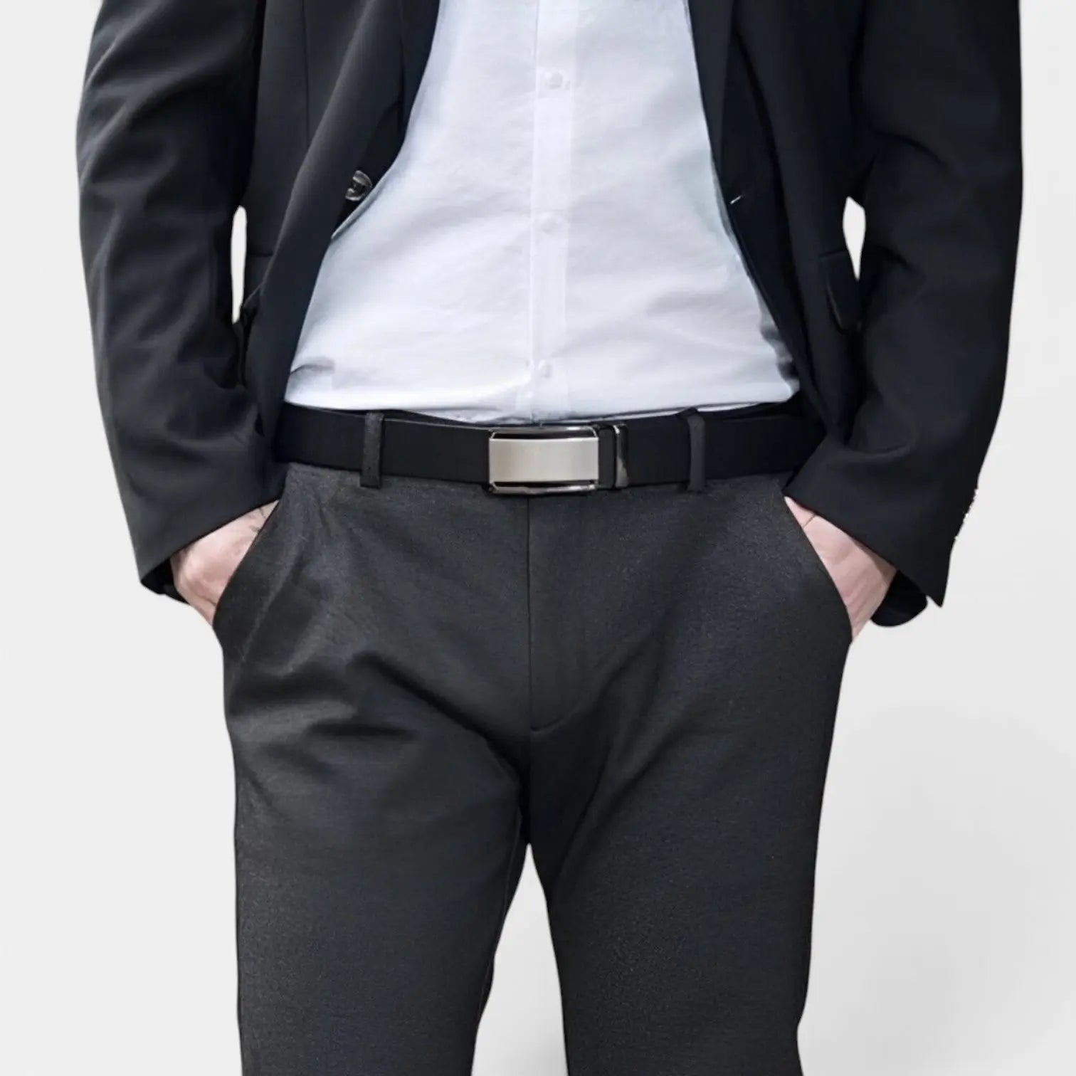 Ceinture Cuir Pleine Fleur Boucle Automatique Homme | Lucvox La Maison de la Ceinture