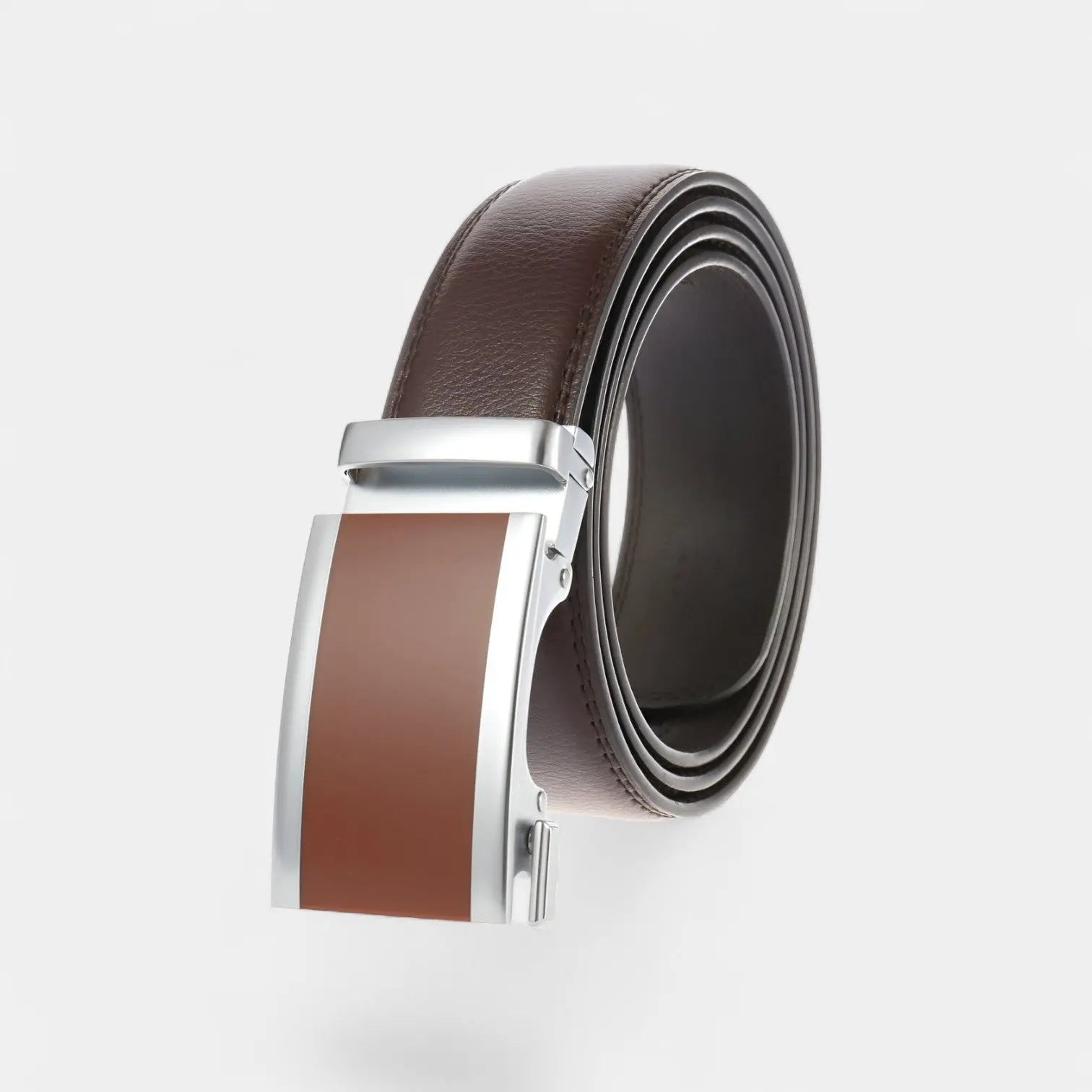 Ceinture Cuir Homme Costume Boucle Automatique Argentée | Veltax La Maison de la Ceinture