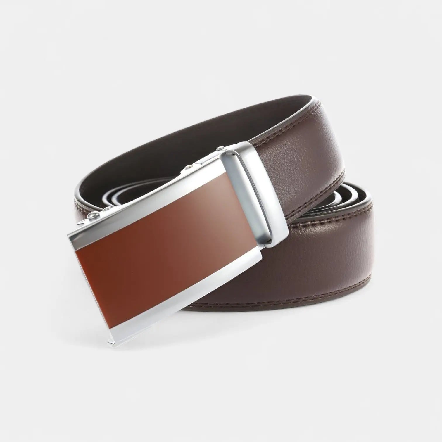 Ceinture Cuir Homme Costume Boucle Automatique Argentée | Veltax La Maison de la Ceinture