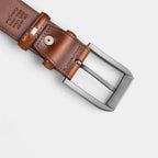 Ceinture Cuir Homme Costume Boucle Ardillon Argentée | Brevon La Maison de la Ceinture