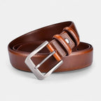 Ceinture Cuir Homme Costume Boucle Ardillon Argentée | Brevon La Maison de la Ceinture