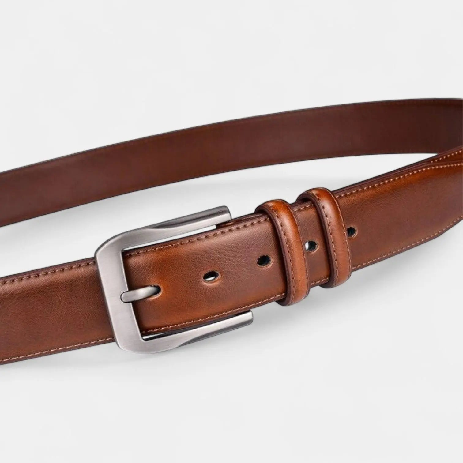 Ceinture Cuir Homme Costume Boucle Ardillon Argentée | Brevon La Maison de la Ceinture