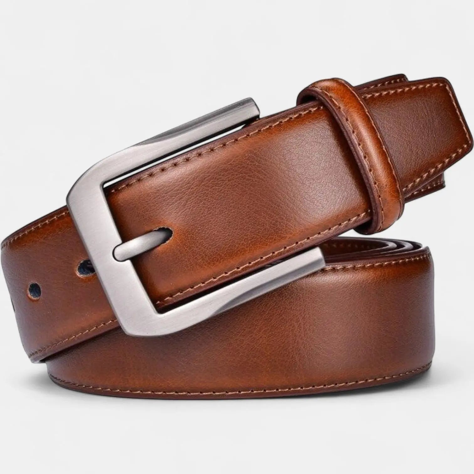 Ceinture Cuir Homme Costume Boucle Ardillon Argentée | Brevon La Maison de la Ceinture