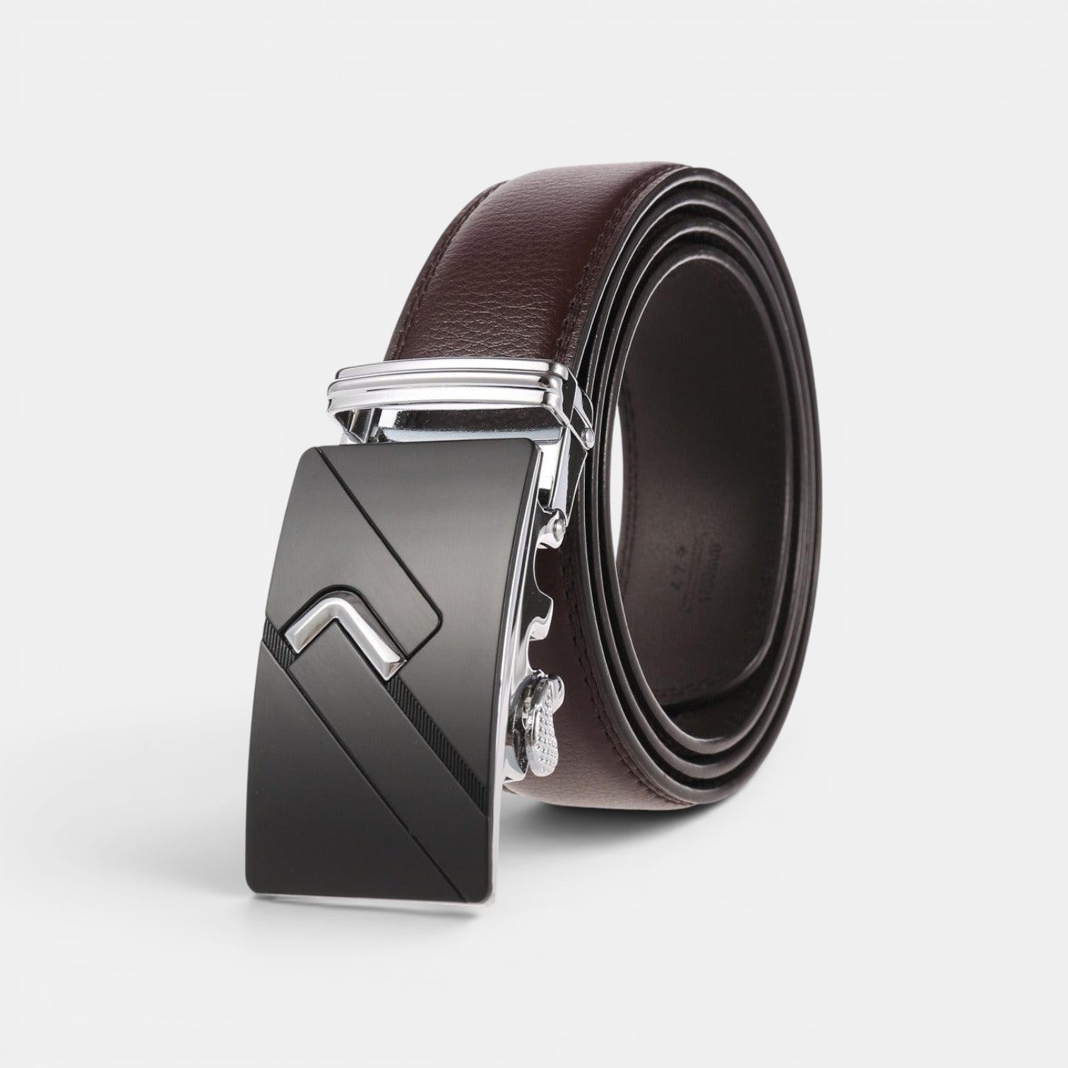 Ceinture Cuir Homme Boucle Automatique Costume Noire | Kelvarn